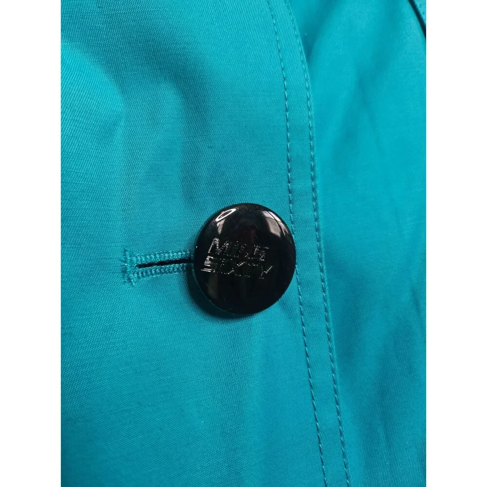 Vintage Y2K Miss Sixty Deadstock Turquoise Teal Blue Peplum Jacket - Picture 3 of 8
